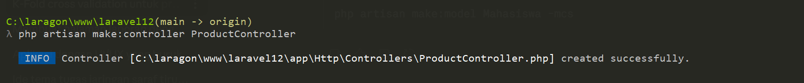 Membuat ProductController